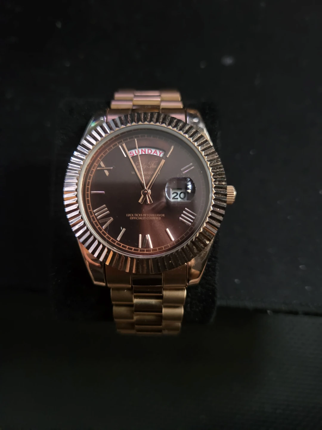 Lucky Four Gold Tone Wristwatch
