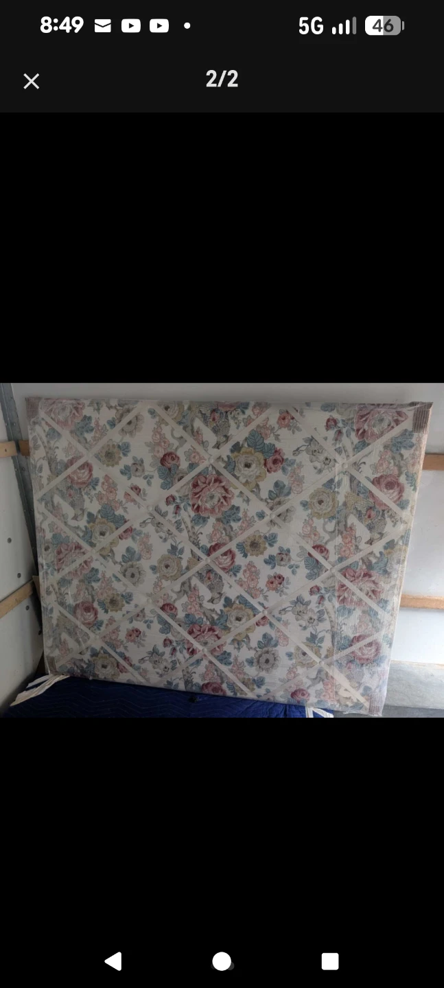 Floral Fabric Memory Board