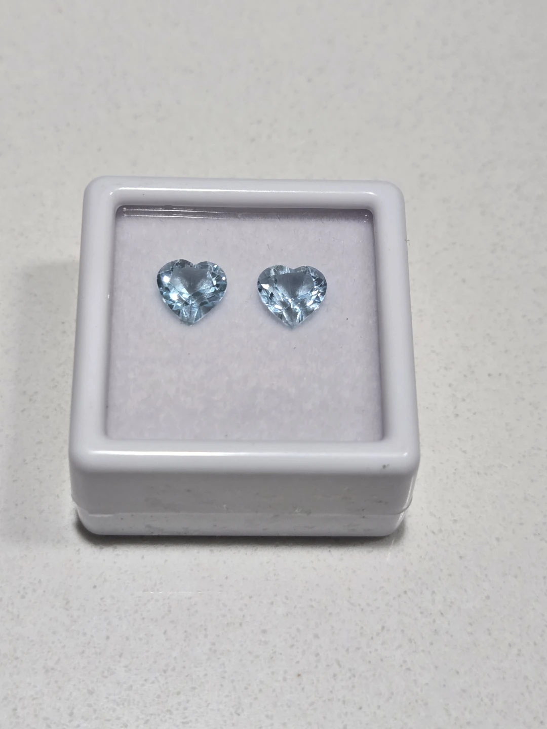 Heart-shaped Blue Topaz Pair - photo 2