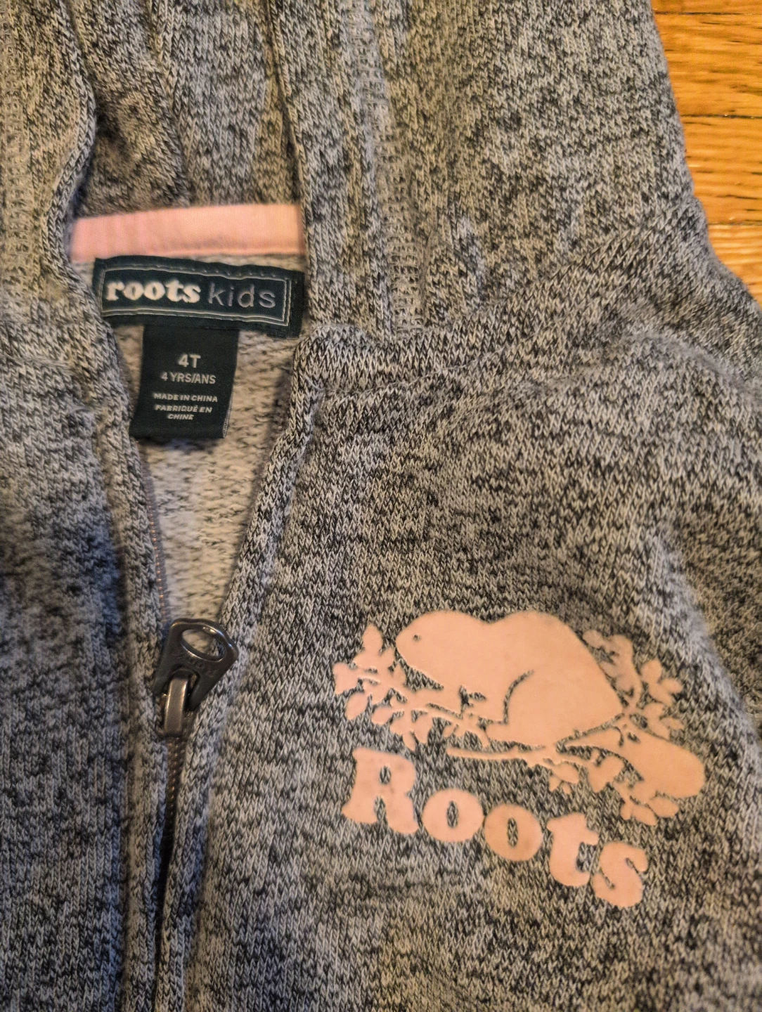 Roots Kids Grey Marl Full-Zip Hoodie Size 4T - photo 2