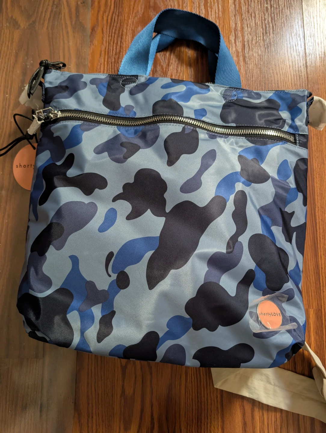 shortyLOVE Blue Camo Tote Bag