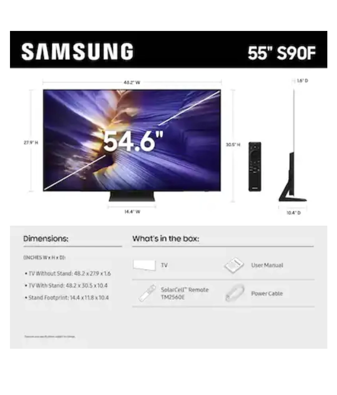 Samsung 55-inch S90F OLED 4K TV " NEW " - photo 3
