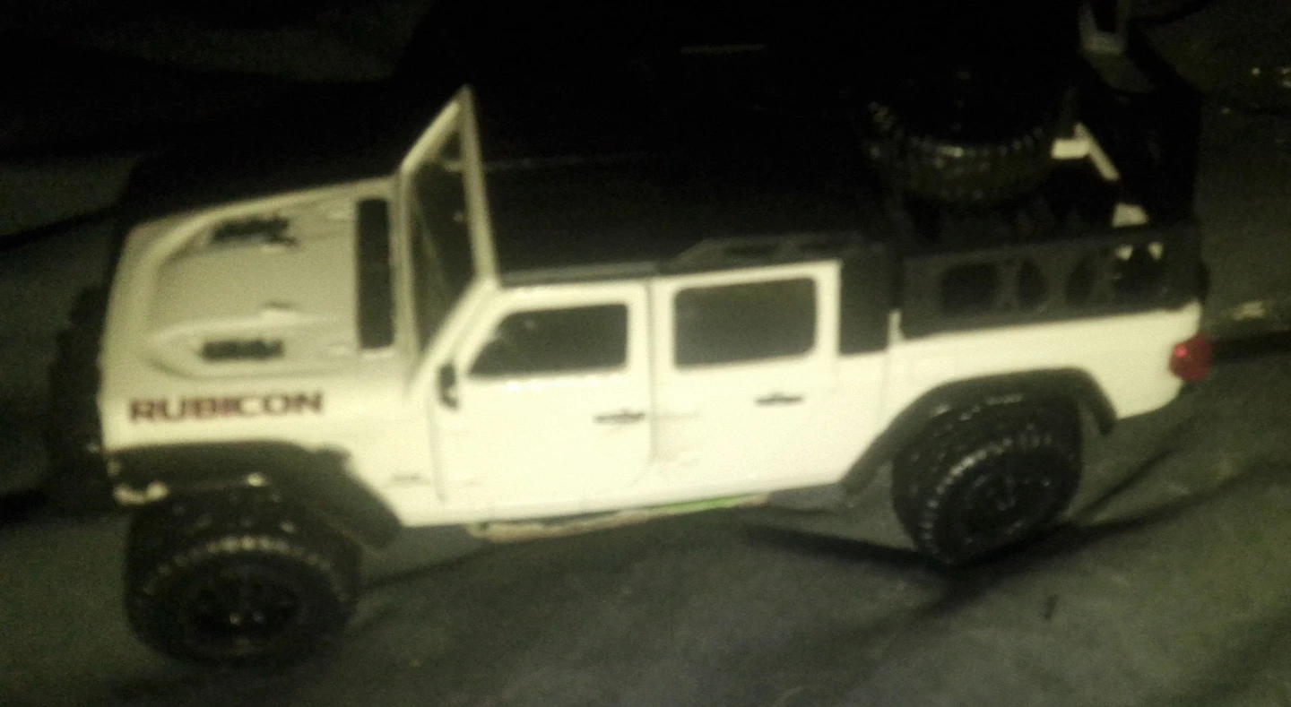 White Jeep Rubicon Toy Truck
