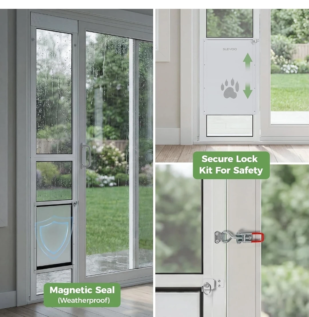 Slevoo Large Sliding Glass Door Pet Entry - photo 5