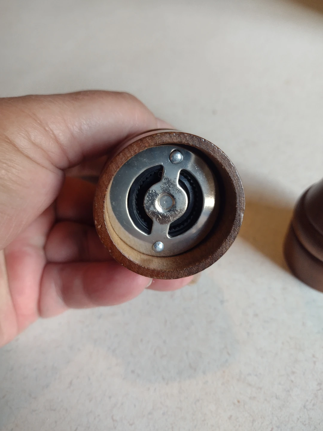 Vintage Mr Dudley Wooden Salt and Pepper Mill Set - photo 3