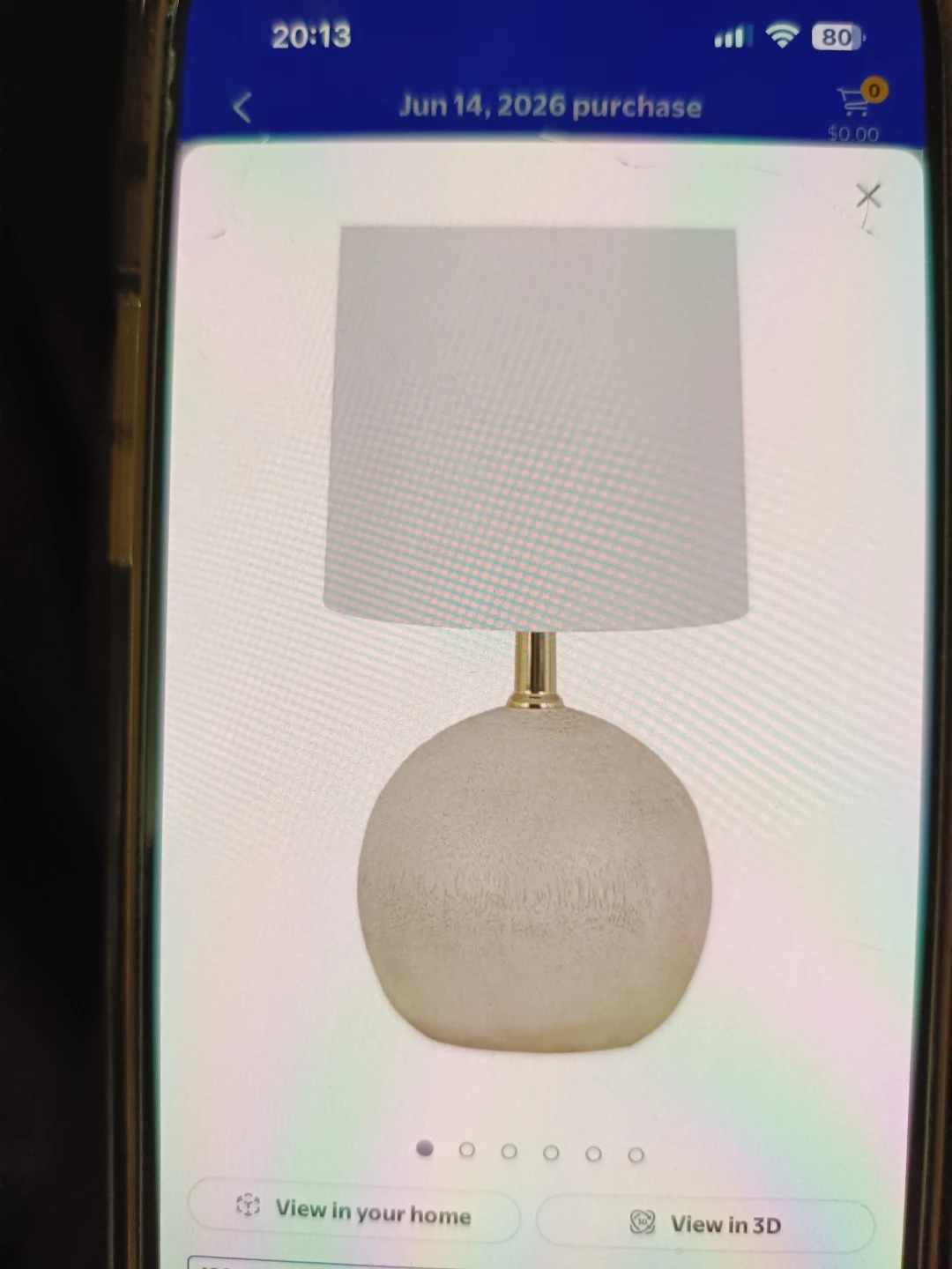 Textured Sphere Table Lamp