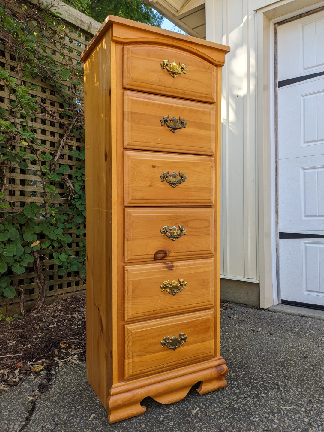 6 Drawer Tall Chest in Pine - photo 2