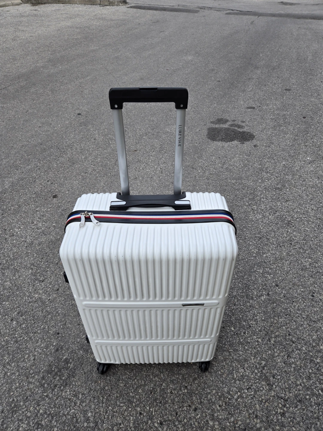White Hard-Shell Suitcase