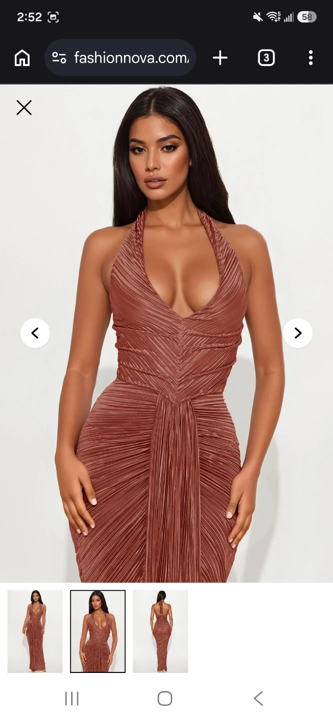 Fashion Nova My Moment Pleated Maxi Dress - Size M