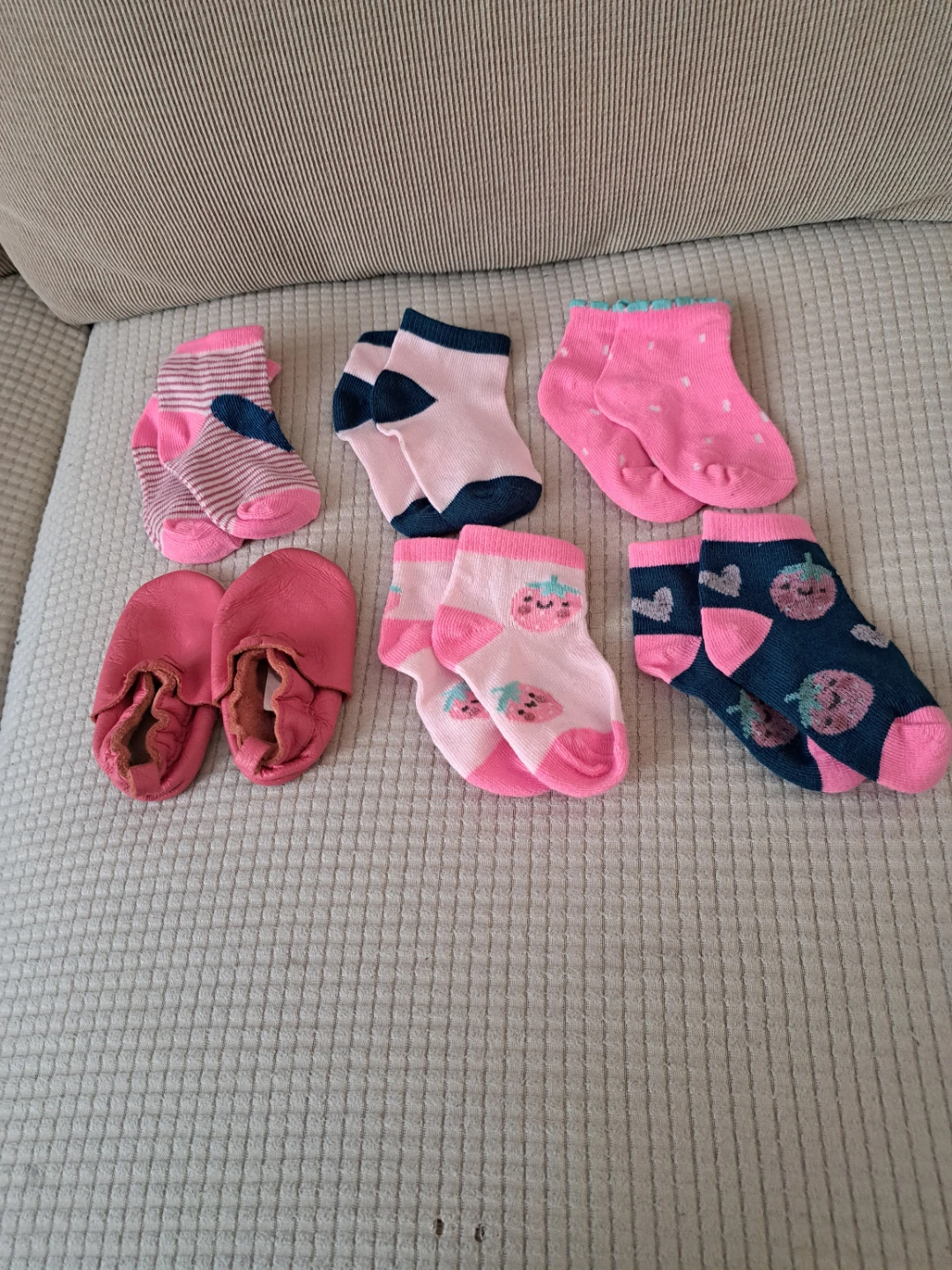 Baby Girl Socks and Leather Shoes Set