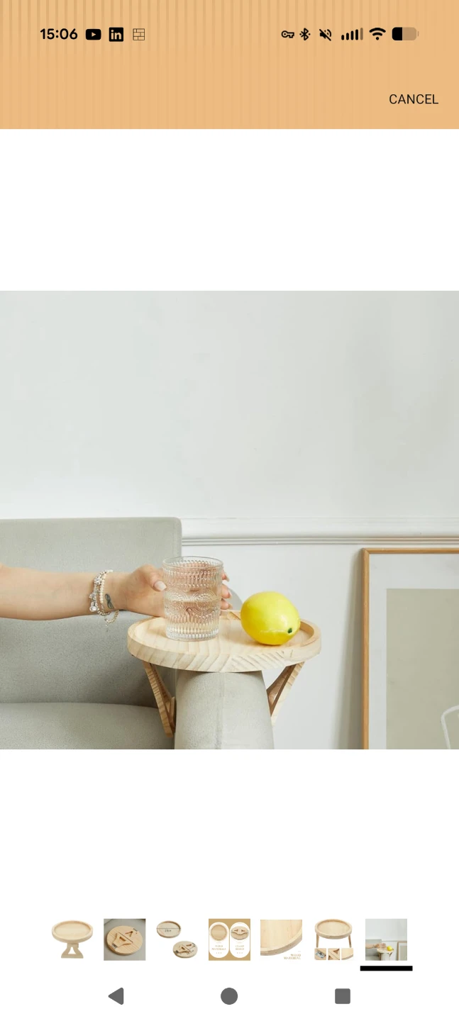 Wooden Armrest Clip-On Table