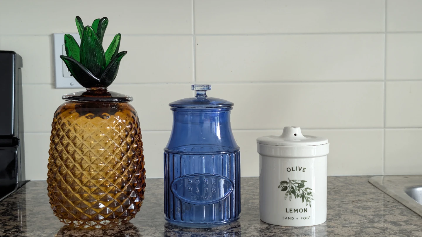 Assorted Decorative Glass Canisters