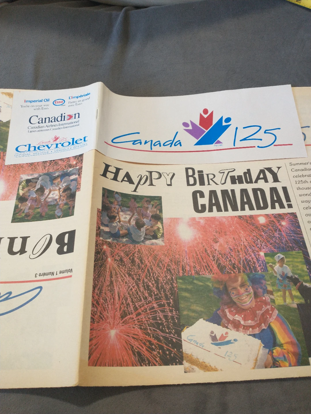 Canada 125 July 1992 Newspaper, Map and Bumper Sticker - photo 3