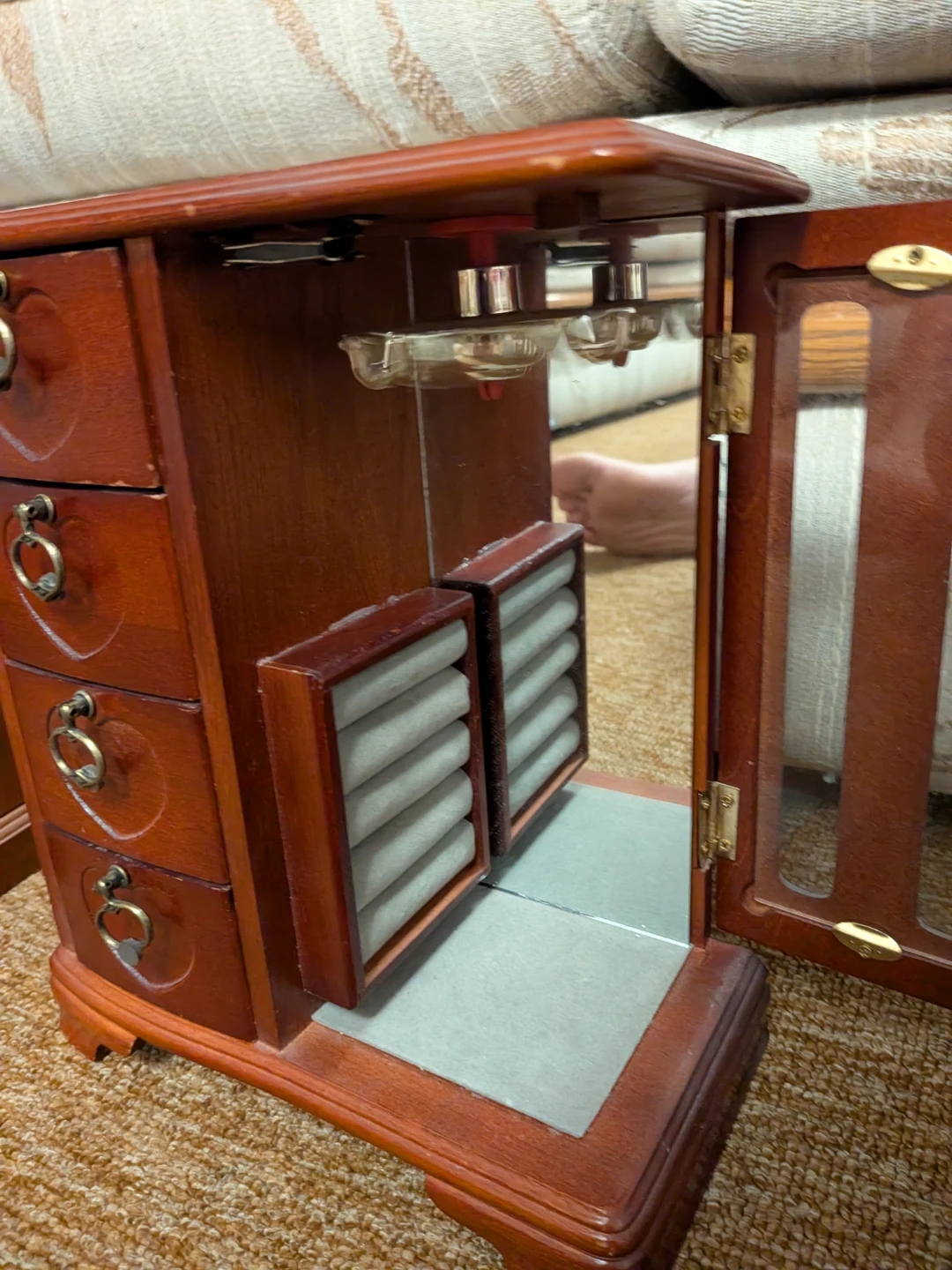 Wooden Jewellery Box with Drawers - photo 4