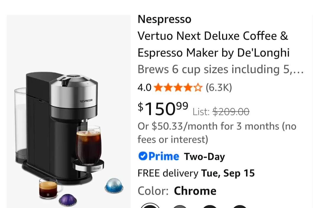 Nespresso Vertuo Next Coffee and Espresso Maker - photo 2
