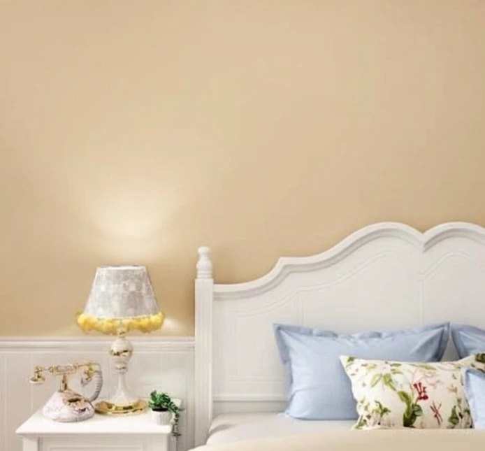 Beige (Pale Tan) Matte Self-Adhesive Wallpaper 23"×236" - photo 2