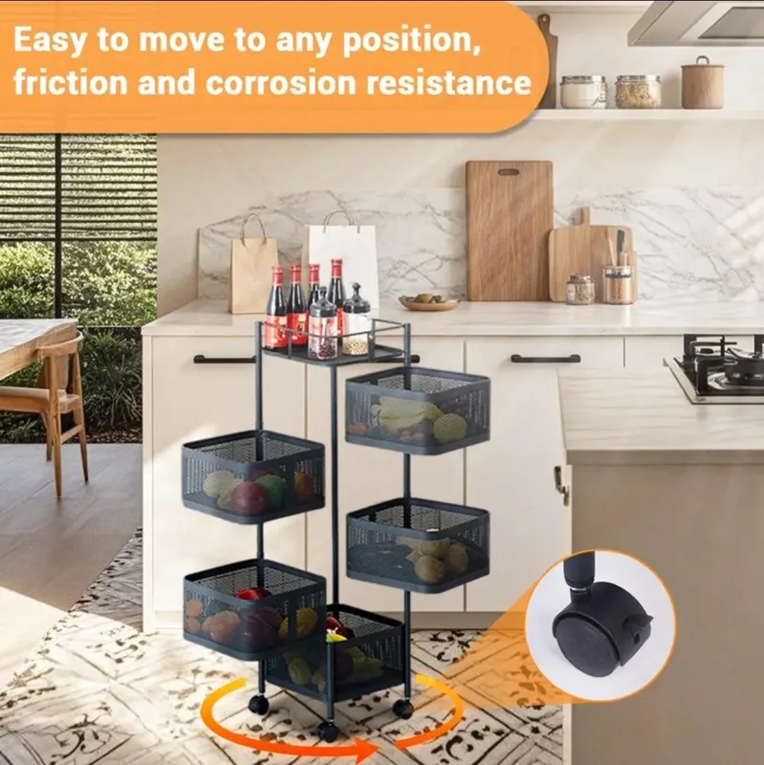 Brand new in box - 5-Tier Rotating Storage Trolley