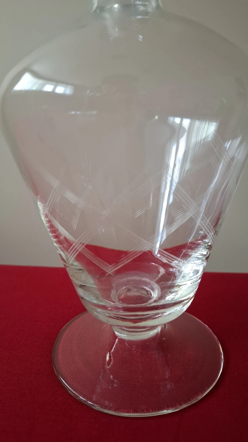 Etched Glass Decanter with Stopper - photo 3