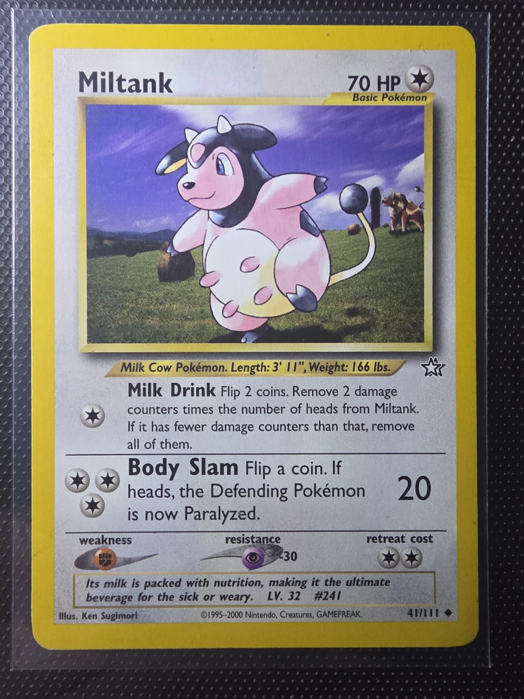 🏈  Miltank Neo Genesis Pokémon Card. 🏈