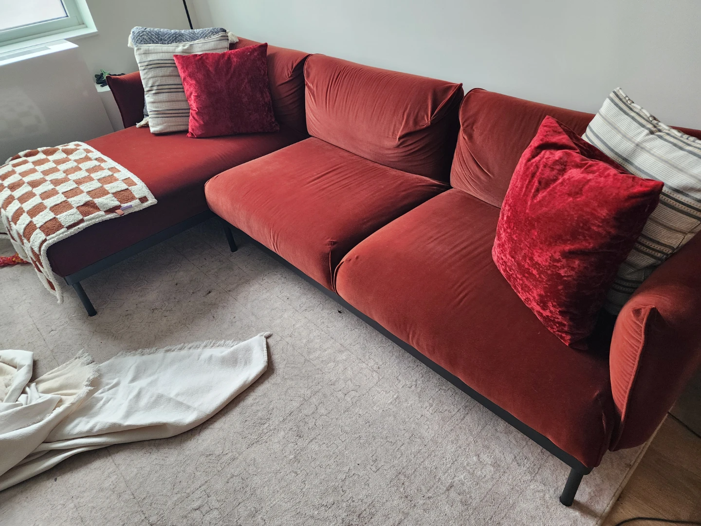 IKEA Applaryd Sectional Sofa in Red - photo 5
