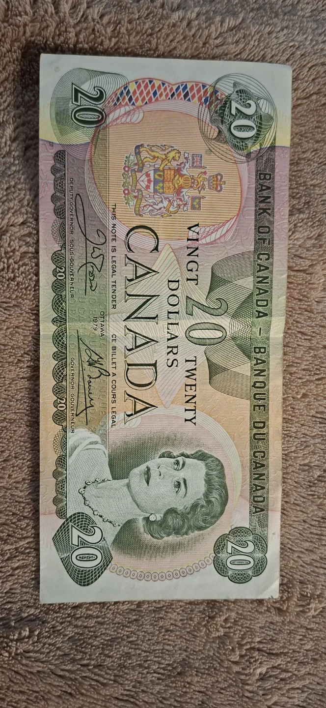Vintage 1979 Canadian 20 Dollar Banknote