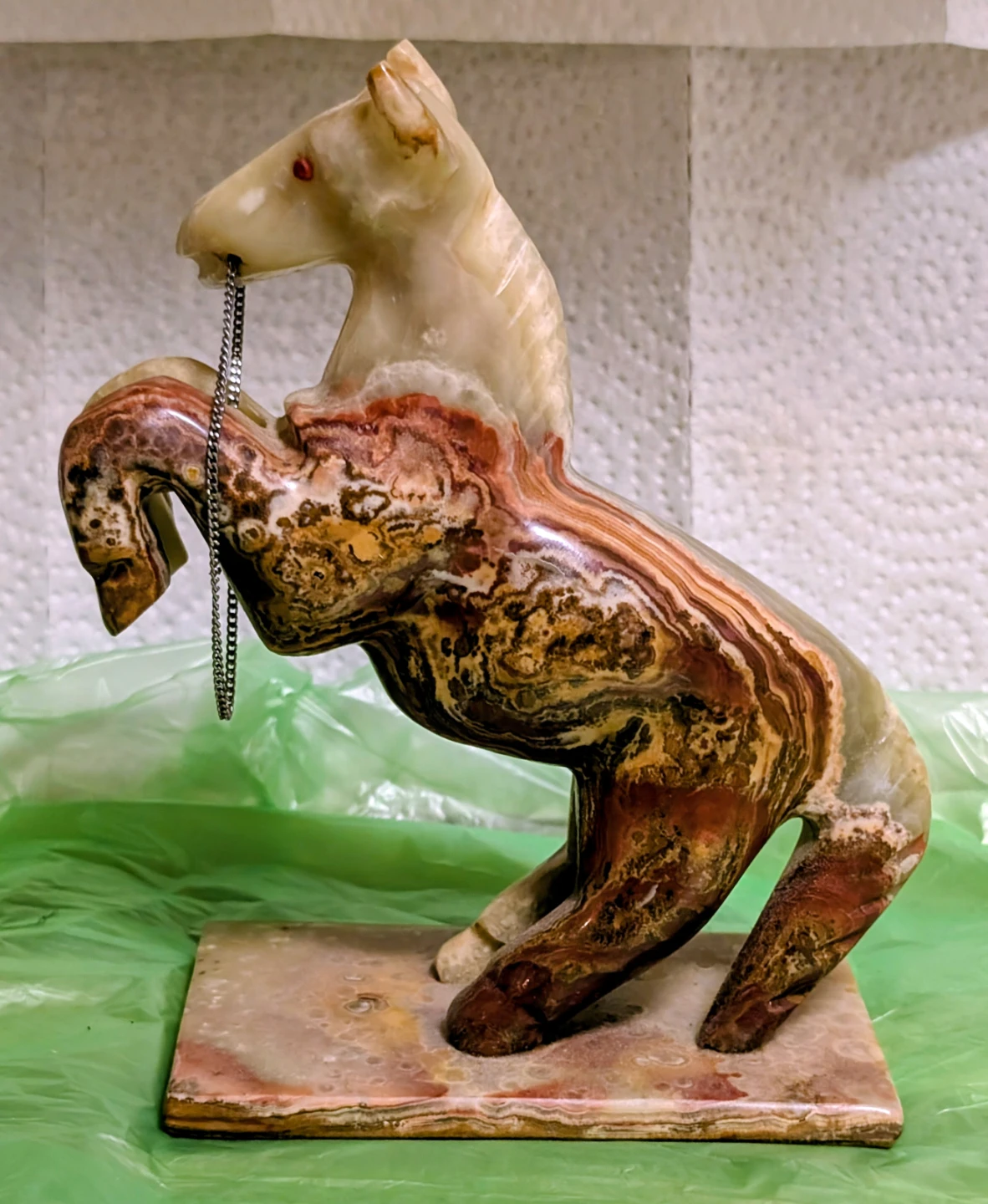 Stone Carved Horse Ornament - photo 4