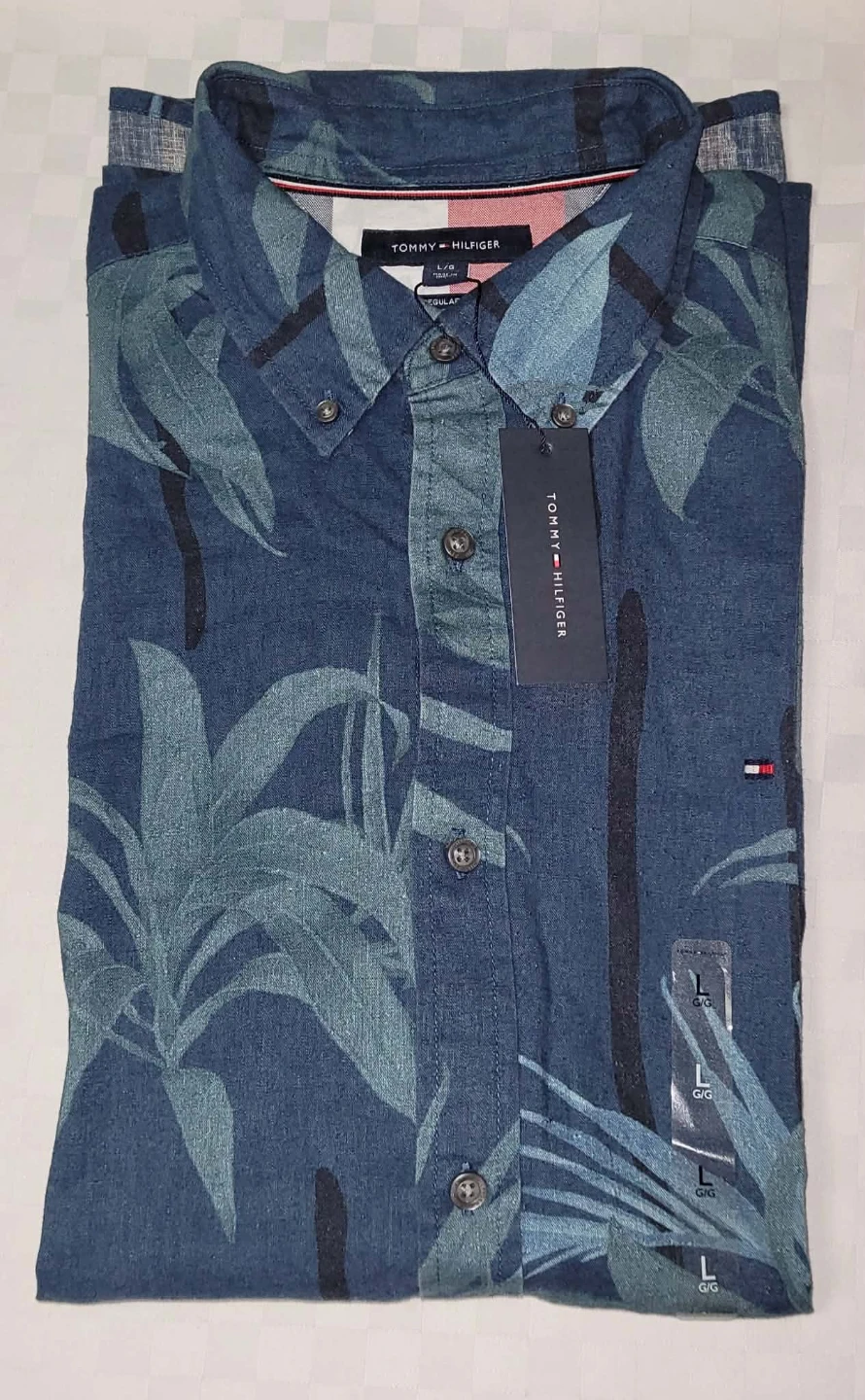 New Tommy Hilfiger Tropical Leaf Shirt Large