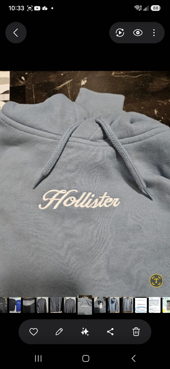 Men's Hollister Blue Hoodie-Small - photo 2
