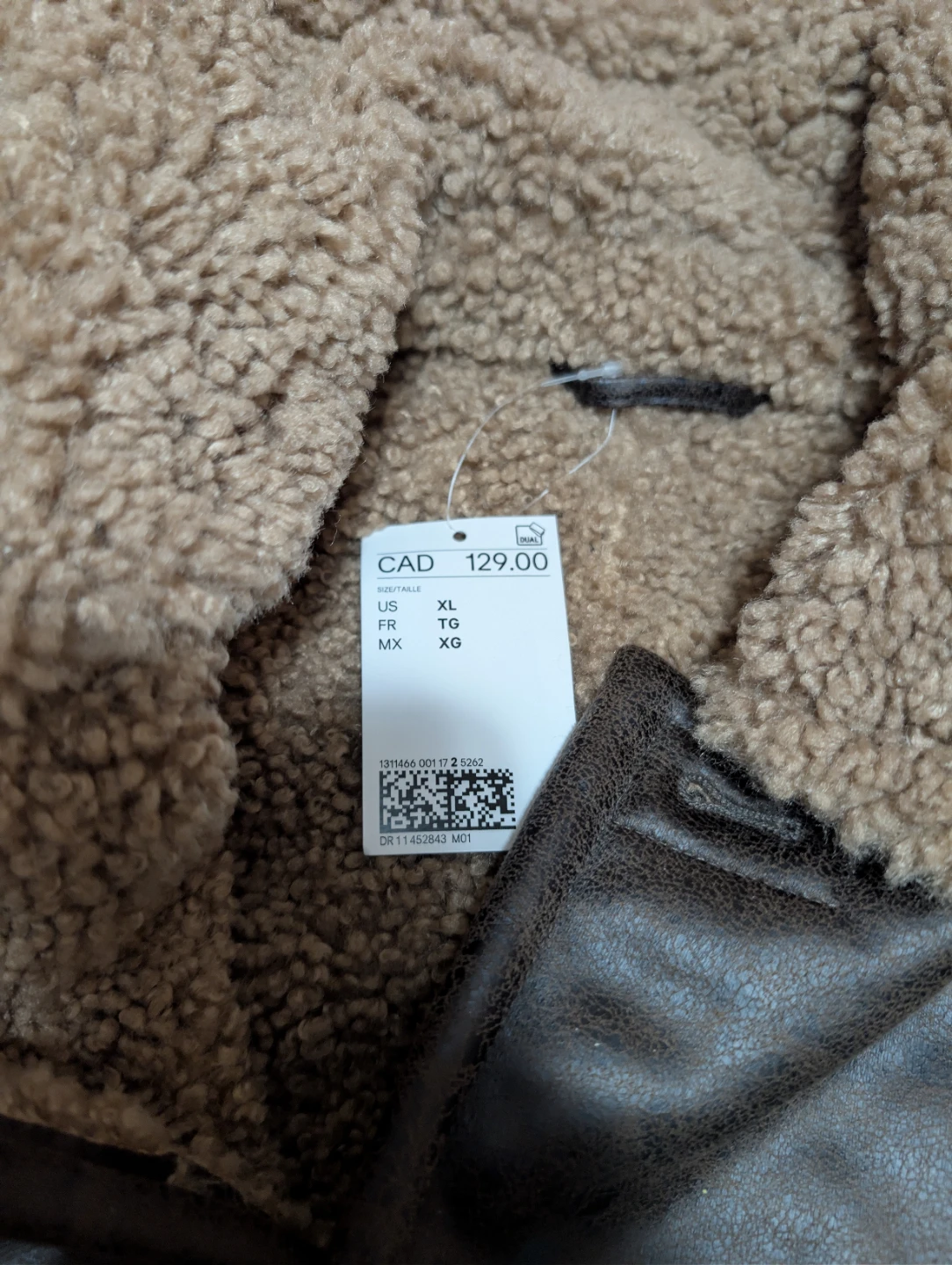 H&M Mens Faux Leather Jacket XL Oversize - photo 2