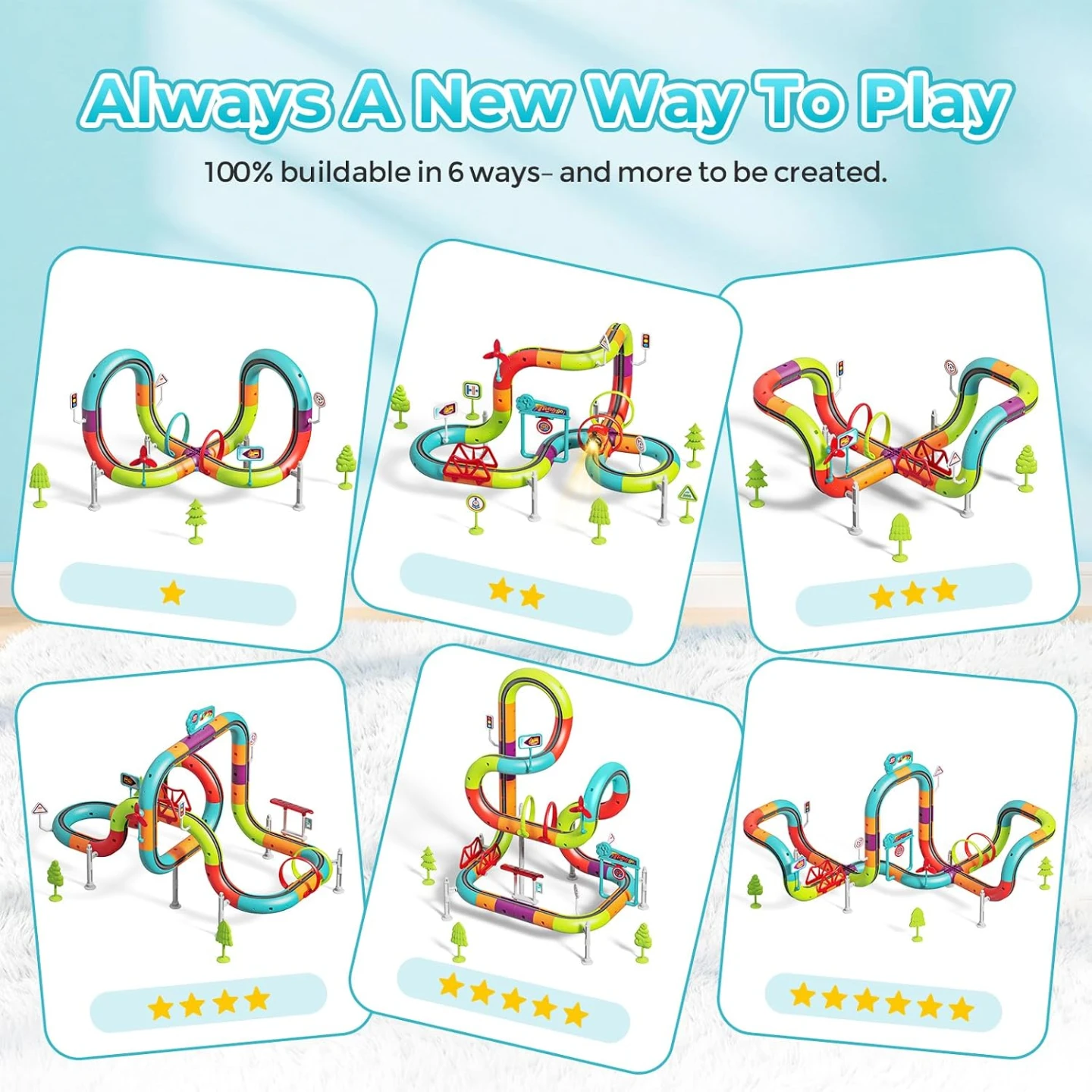 DIY Racer Track 121 Pcs Kids Toy - photo 4