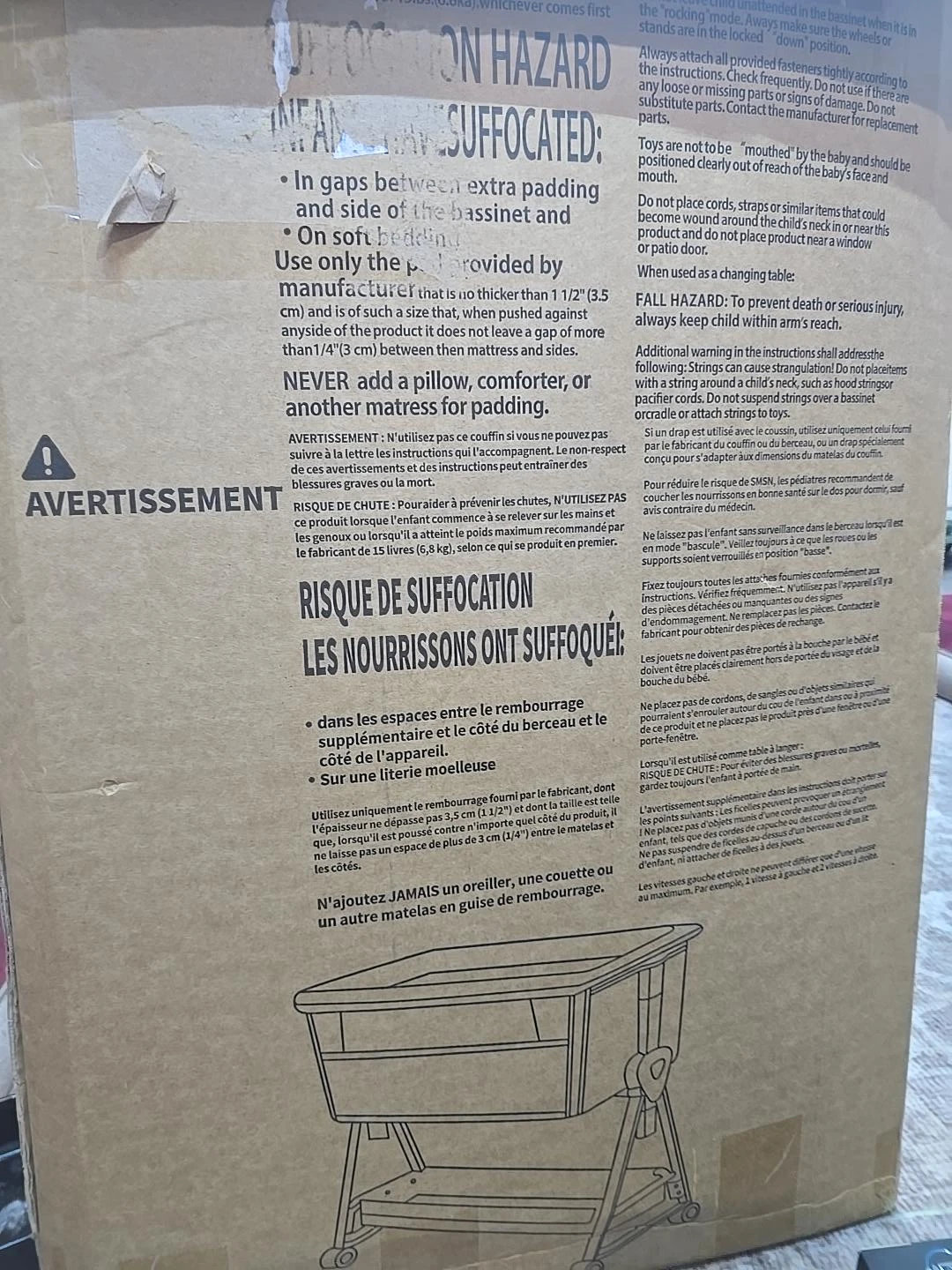 Baby Bassinet with Changing Table
