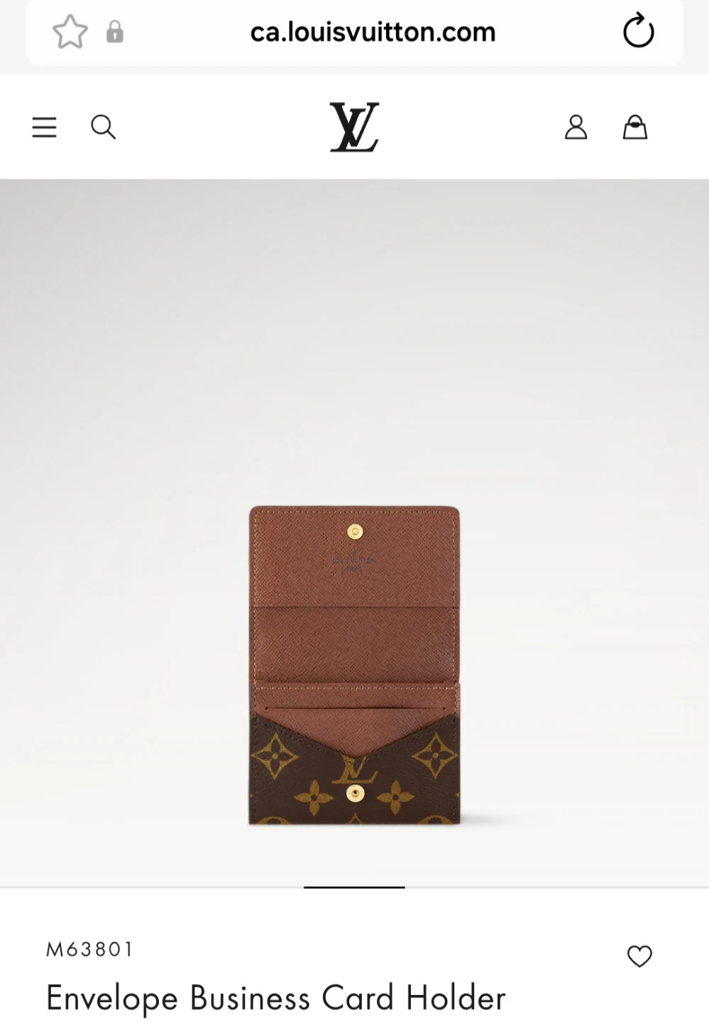 Louis Vuitton Envelope Business Card Holder - photo 3