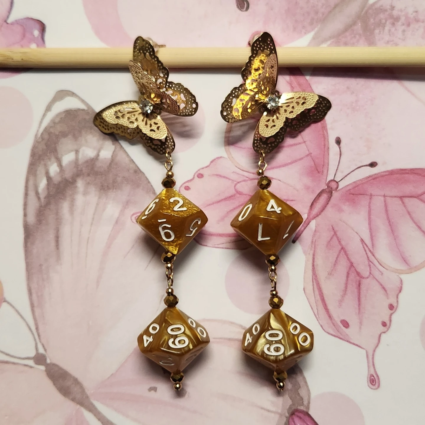 Wings of Fate Dice D10 Earrings - photo 2