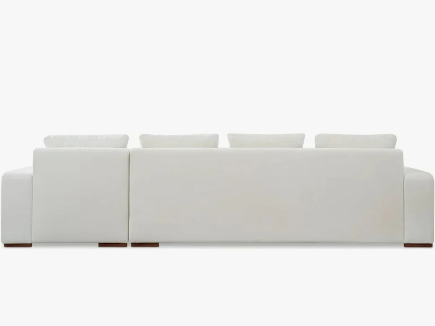 Modern White Sectional Sofa with Chaise - photo 4