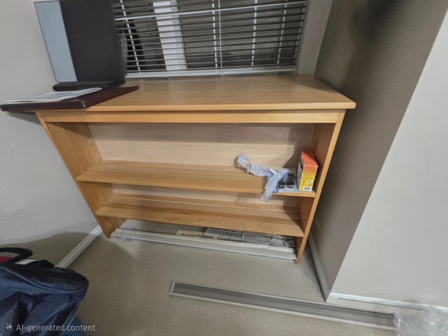 Light Wood Veneer Bookshelf