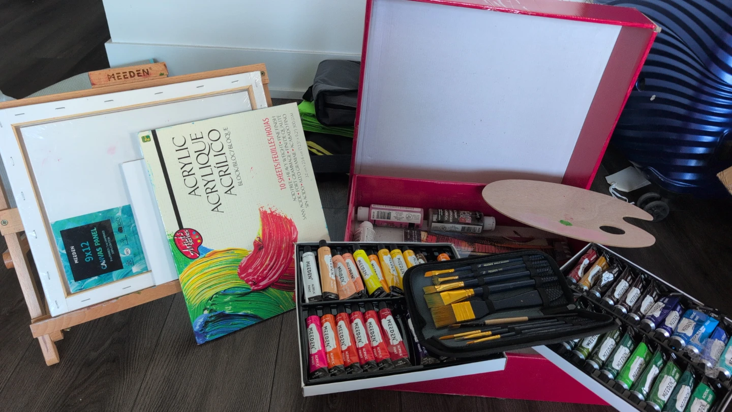 Meeden Acrylic Painting Set with Easel