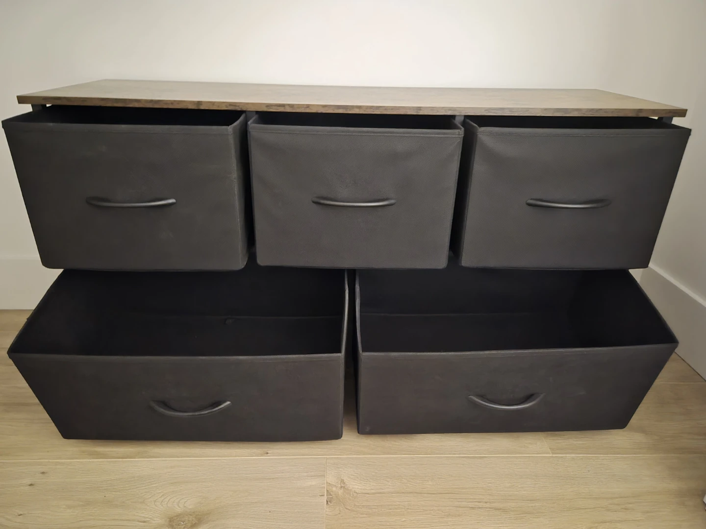 5-Drawer Storage Dresser - Black and Rustic Brown - photo 4
