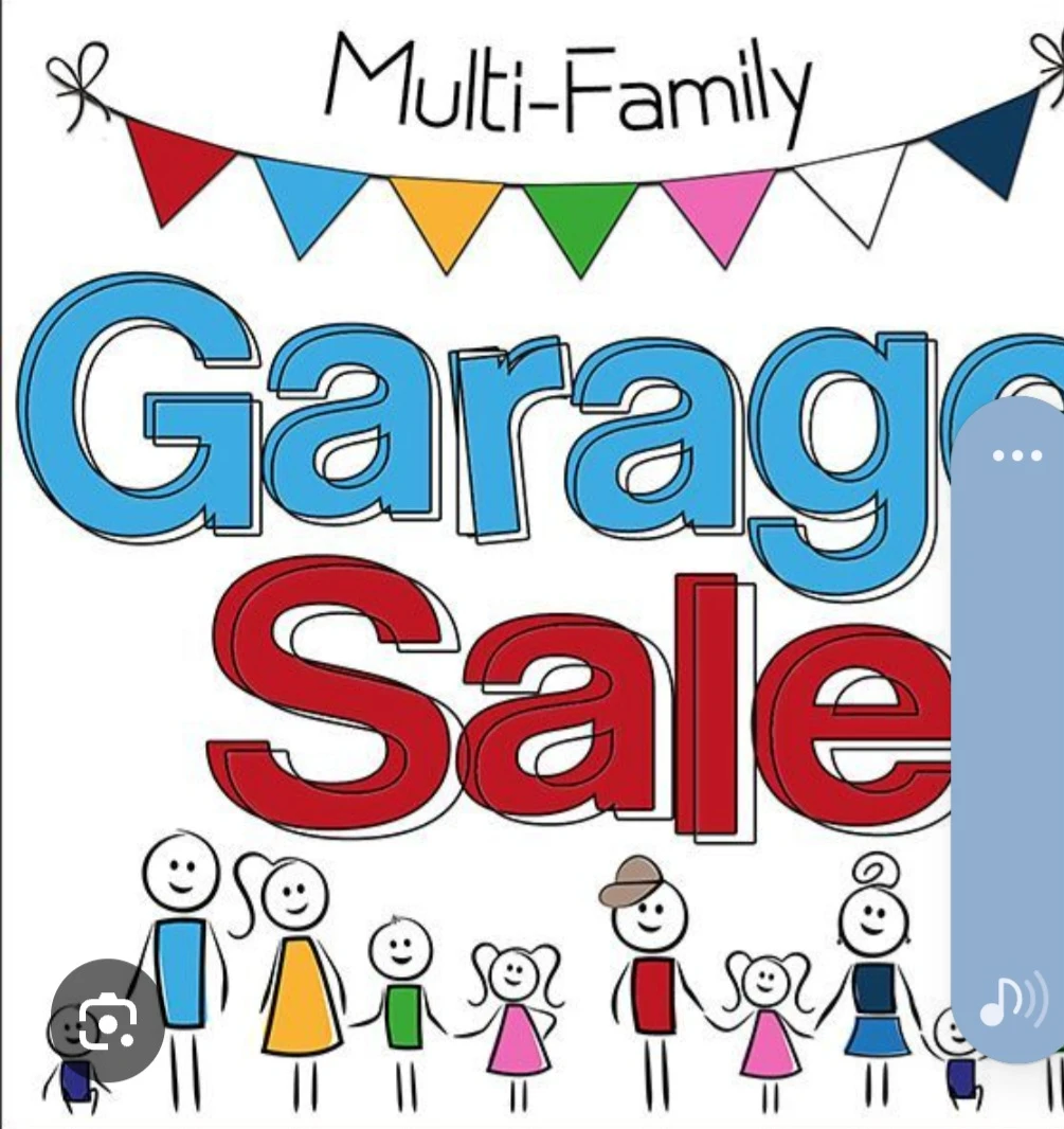 Multi family garage sale tomorrow!