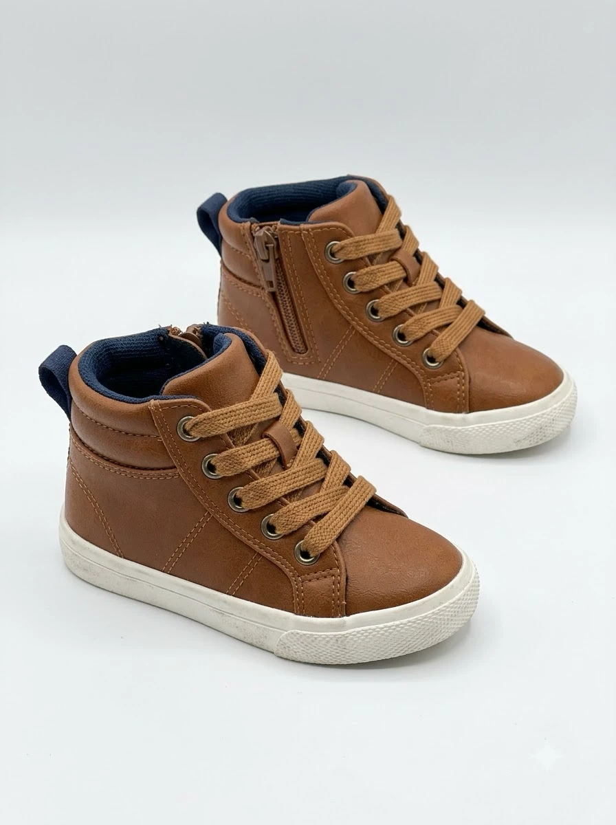 Cat & Jack Toddler Brown High-Top Sneakers - photo 2