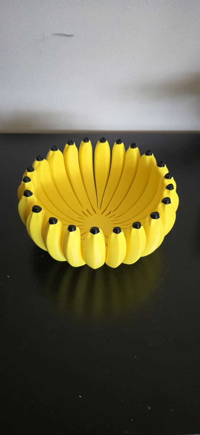 Banana shaped fruit bowl