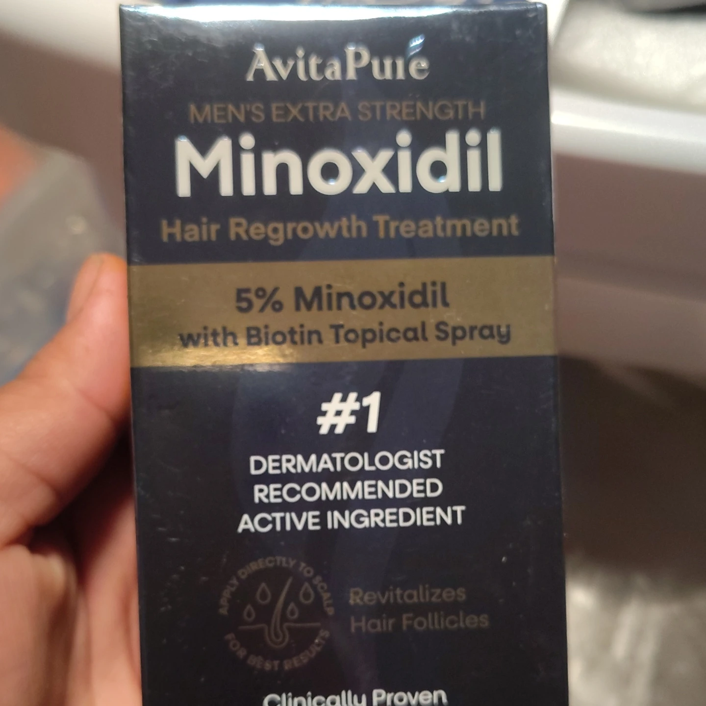 AvitaPure Men's 5% Minoxidil Hair Regrowth Topical Spray - photo 2