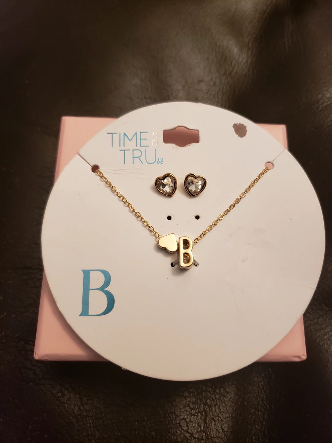 Time and Tru Letter B Necklace and Earring Set - photo 2