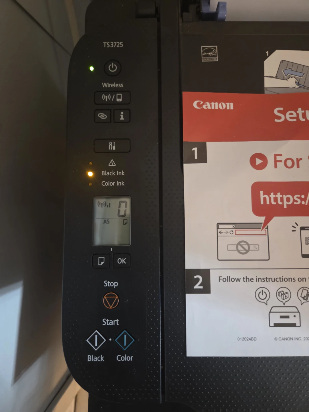 Canon PIXMA TS3725 Wireless Printer - photo 2