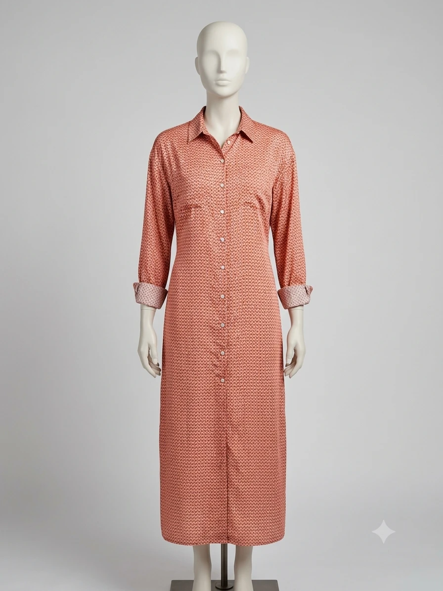 Zara Printed Long Shirt Dress - Medium - photo 3