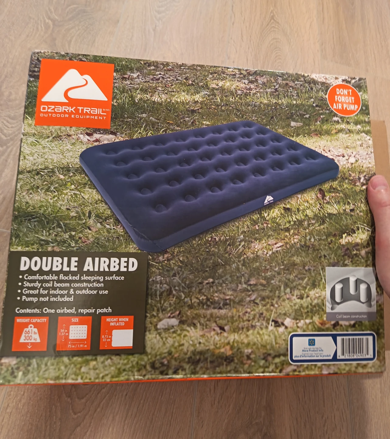 Double Air Mattress + Electric Pump - photo 2