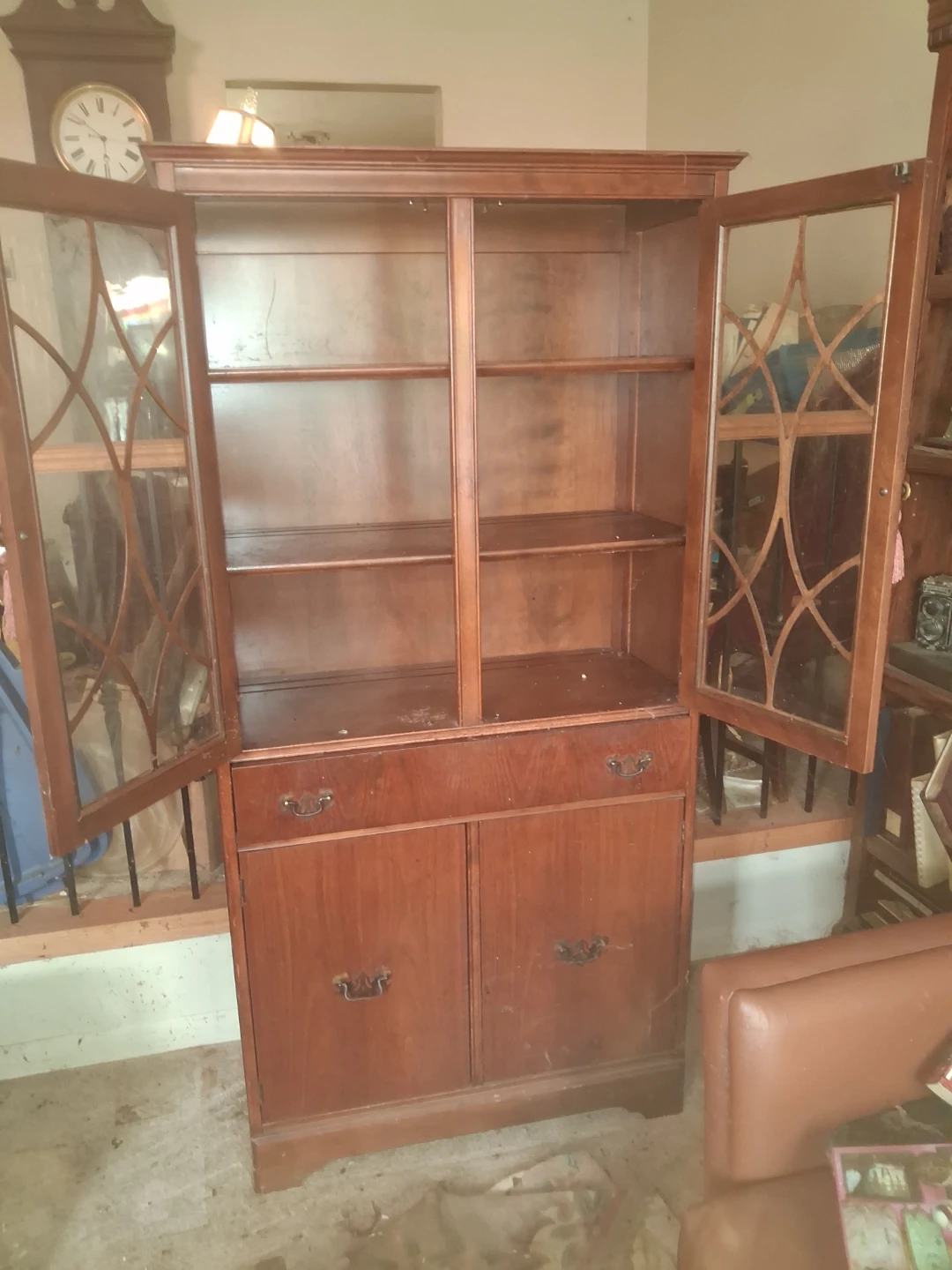 Vintage Wooden China Cabinet