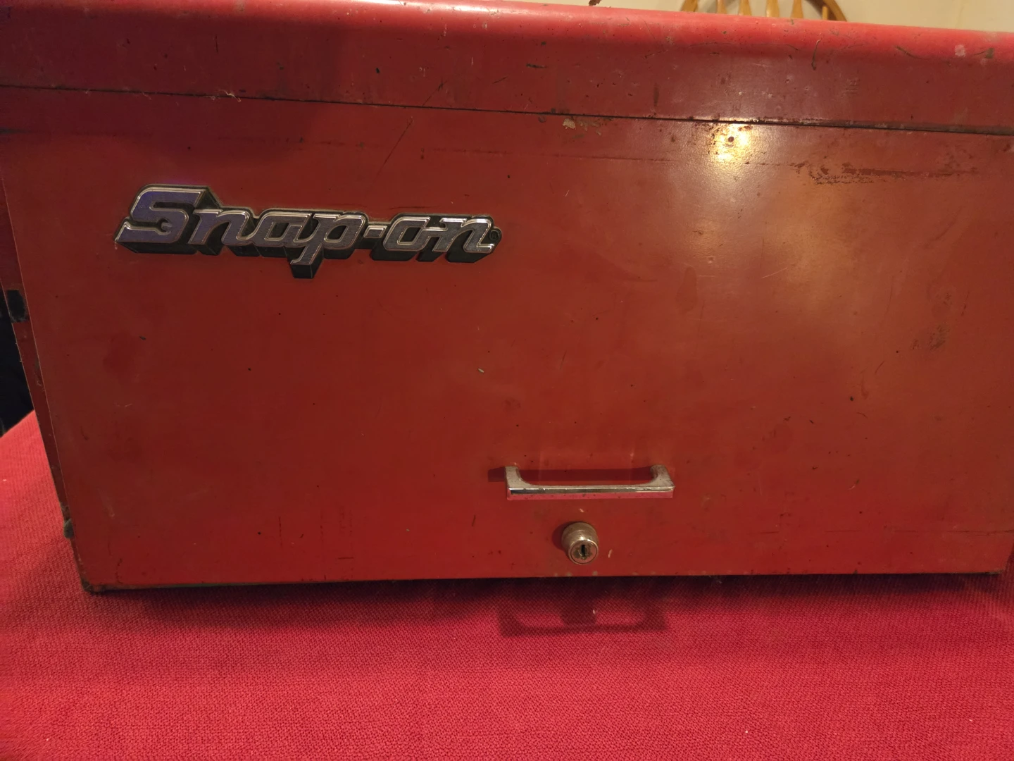 Snap-on Red Metal Toolbox, husky tool box, and mastercraft