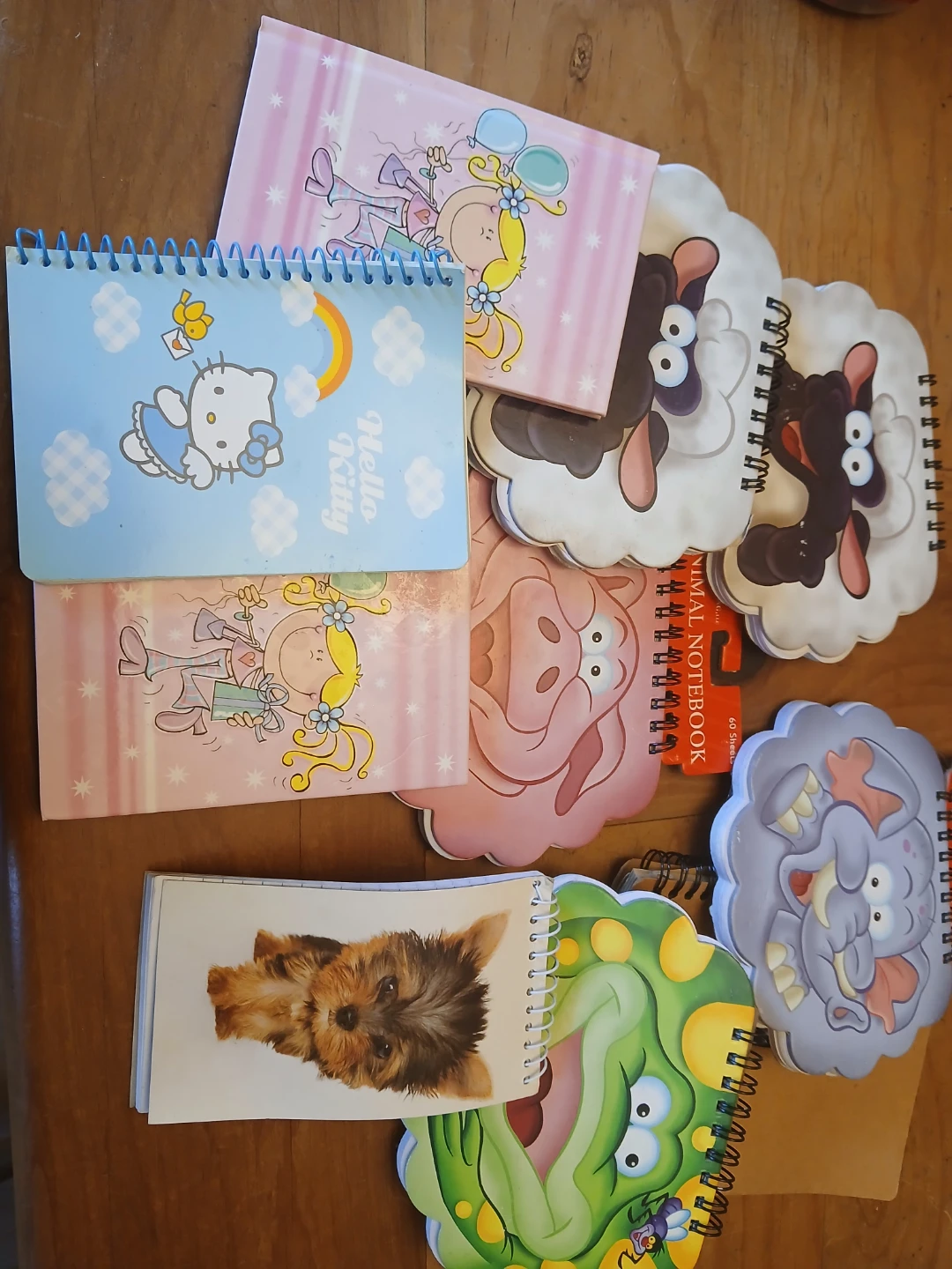 Assorted Animal and Hello Kitty Notebooks