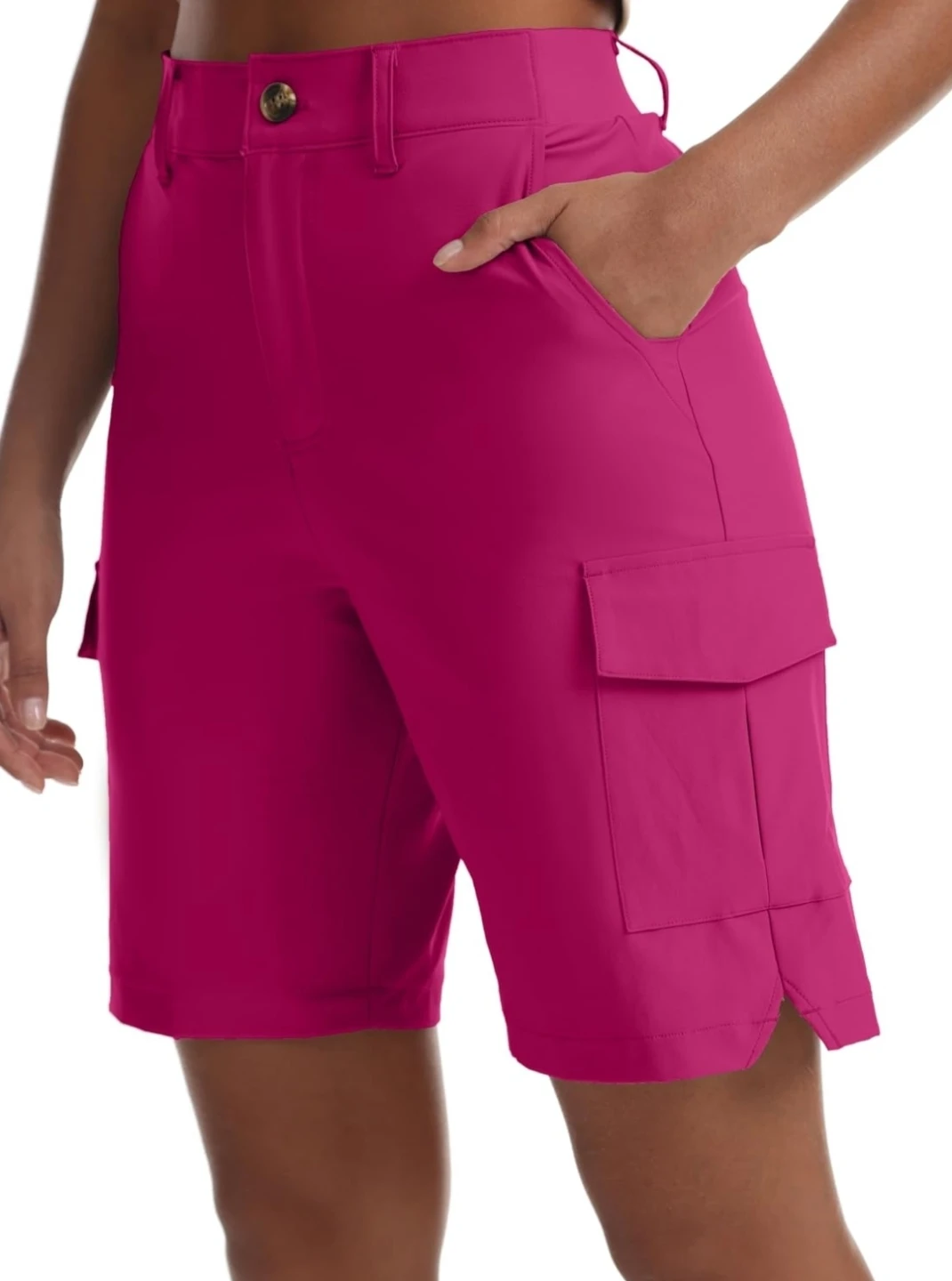LRG Women's Lightweight Cargo Hiking Shorts with Pockets - photo 3