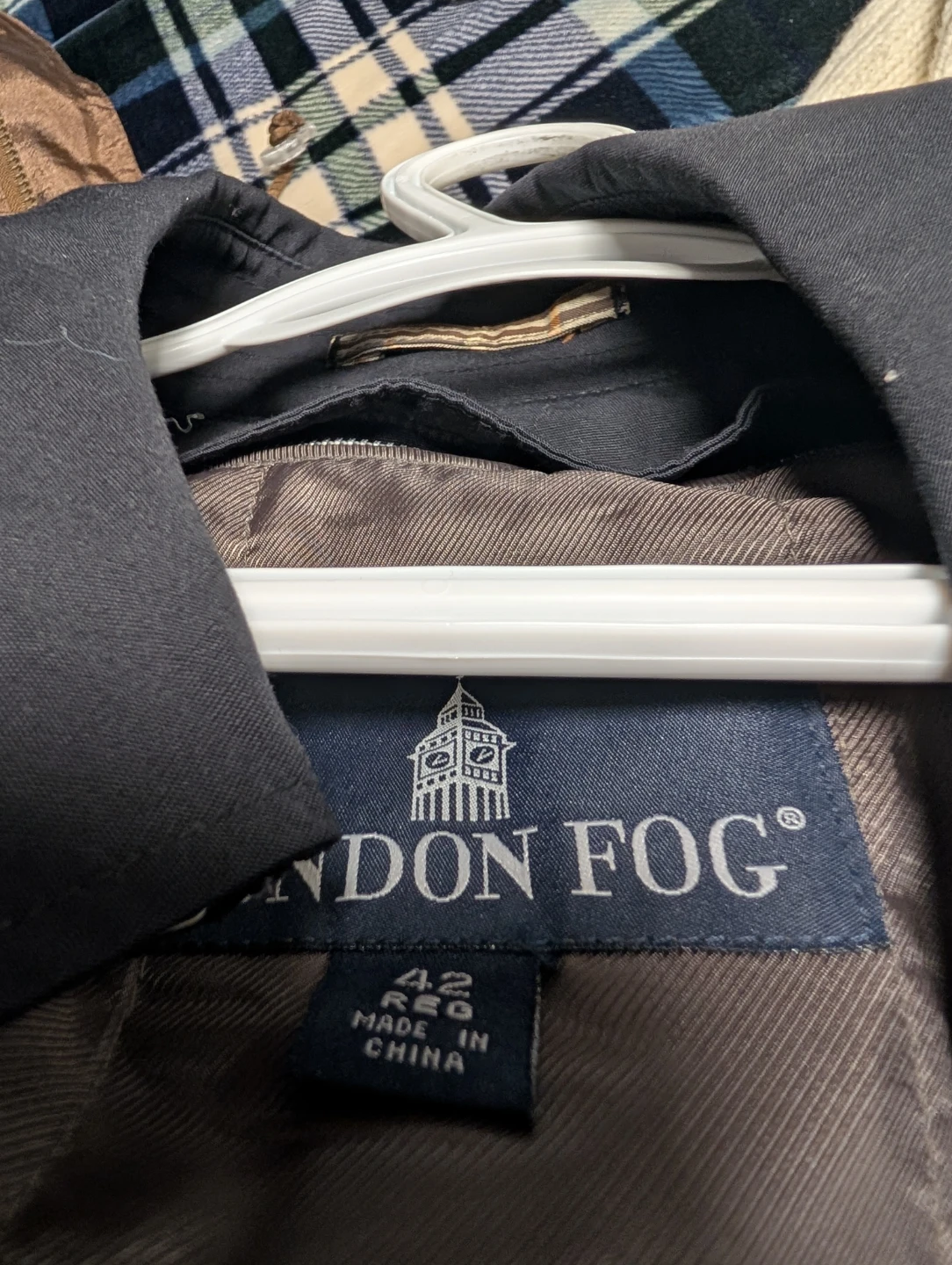 London Fog Trench Coat Navy 42 Regular - photo 2